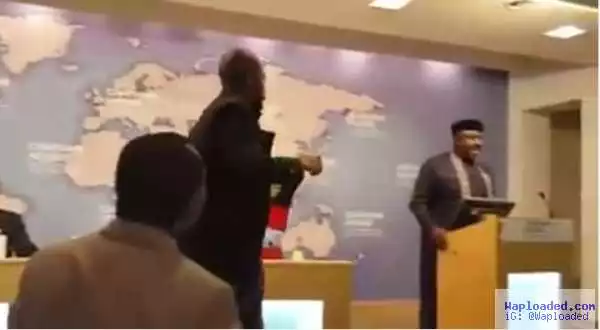 Governor Okorocha “Attacked” By Biafran Supporter At Chatham House In London